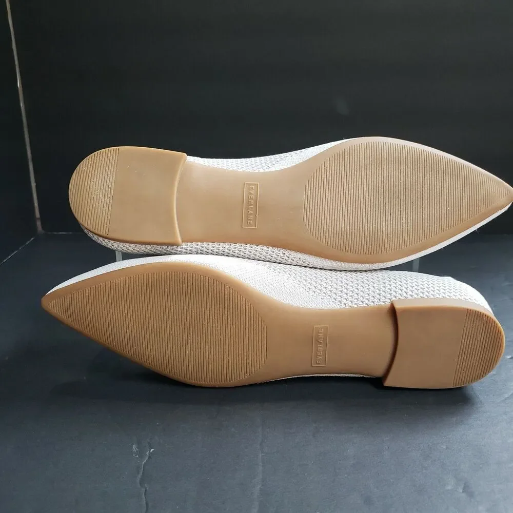 Everlane 40 Hour ReKnit Ballet Flats Womens Size 11 Light Stone Knit Pointed Toe